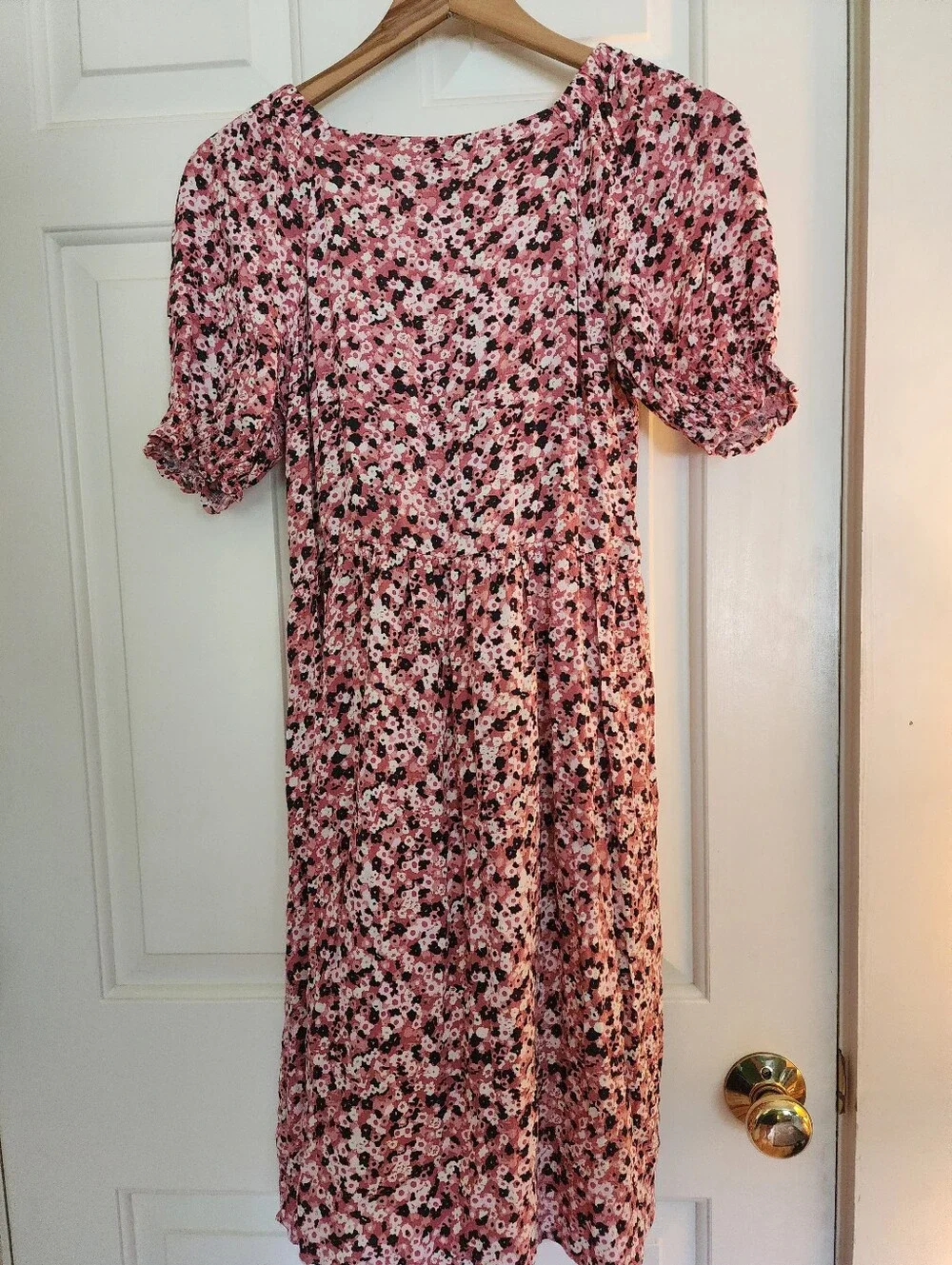 Seraphine Maternity Nursing Dress Pink Floral Size 4 Party Event Romantic - Picture 3 of 9